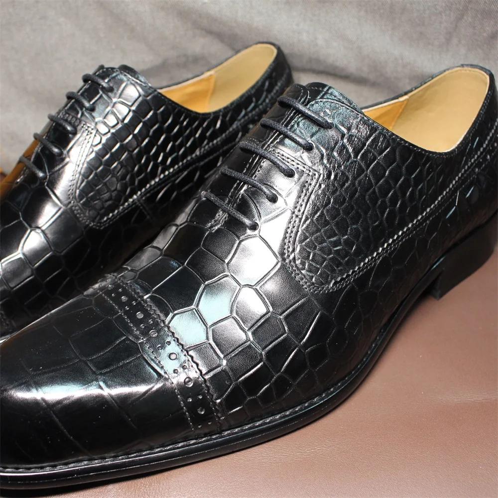 Fashion Men's Classic Italian Style Dress Shoes Size 39-46 Genuine Leather Double Buckle Monk Strap Snake Print Cap Toe