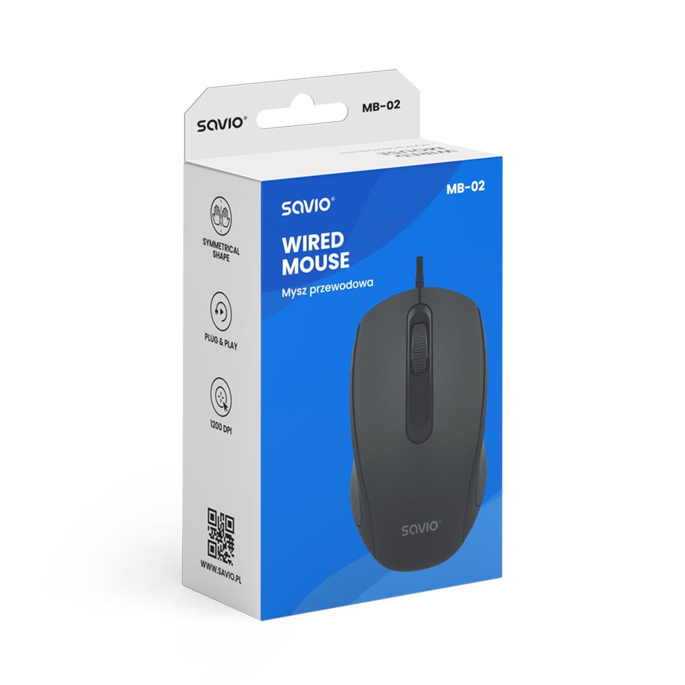 Mysz przewodowa SAVIO MB-02