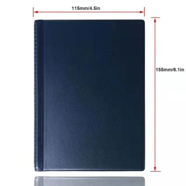 Minimalism 10 Pages 120 Pockets Coins Artificial PU leather Collector Coin Collection PVC Film Medallions Badges Collection Book
