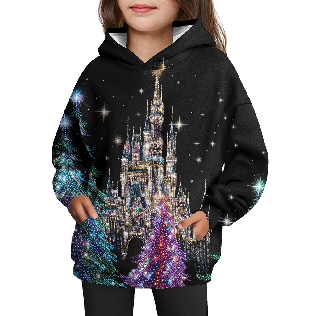 Dívčí mikina s kapucí a batikovaným vzorem - Pulovr s potiskem