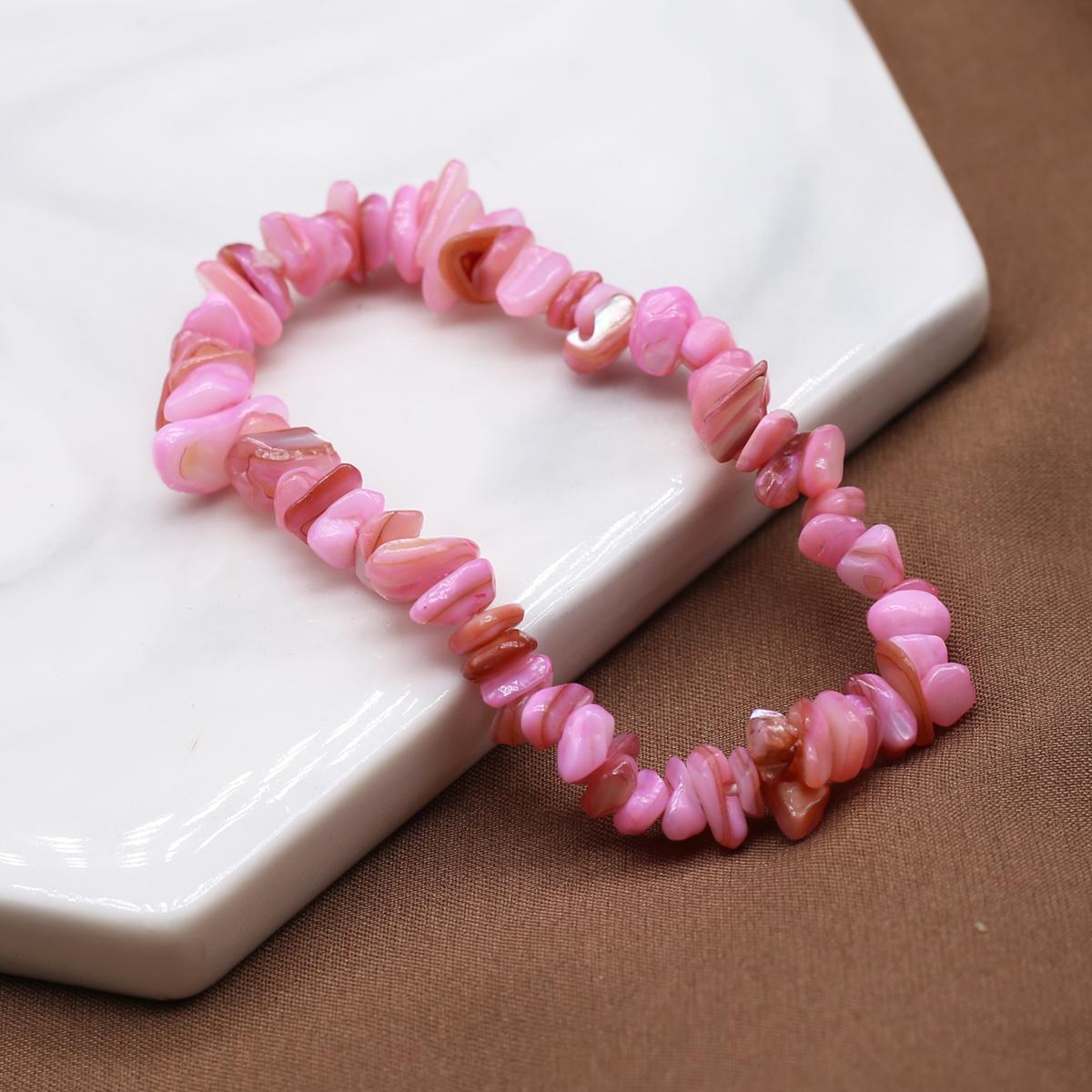 

Новый стильный женский браслет из натуральной ракушки, окрашенный гравийный браслет для женщин, цепочка для подарка на день рождения, 18 см 18CM