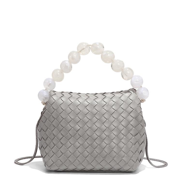 Niche Design Bag, Fresh and Elegant Macaron-colored Artistic Lady, Pearl Handle Lunch Box Bag, Single-shoulder Crossbody Bag