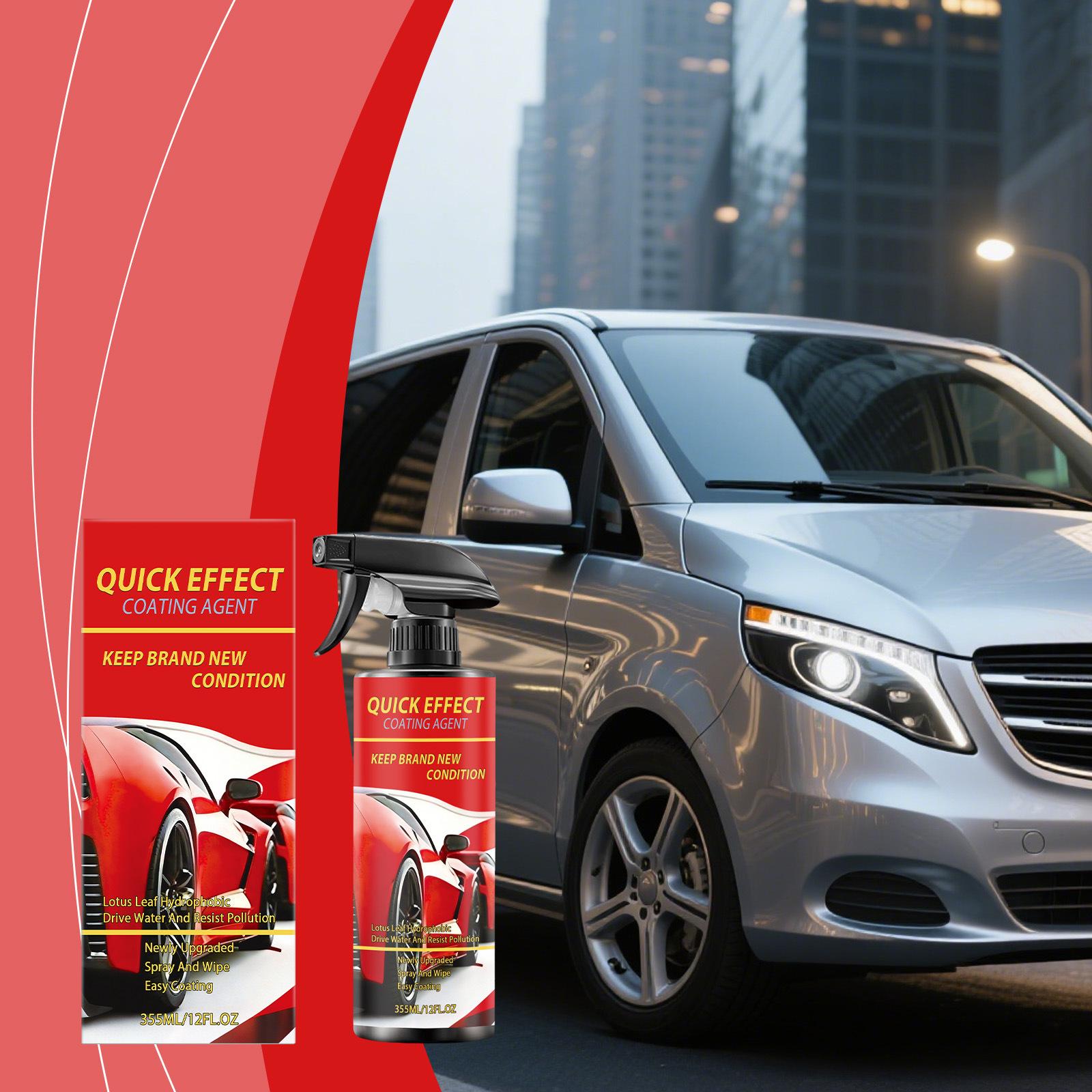 

Automotive Quick Effect Coating Agent Spray for Car Surface Protection and Maintenance 250ml 1 Piece Easy Application Water Repellent Formula one size білий