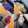 Fashionable Unisex Quartz Wristwatch Couple Watch With Decorative Features Model 28035 Mesh Strap
