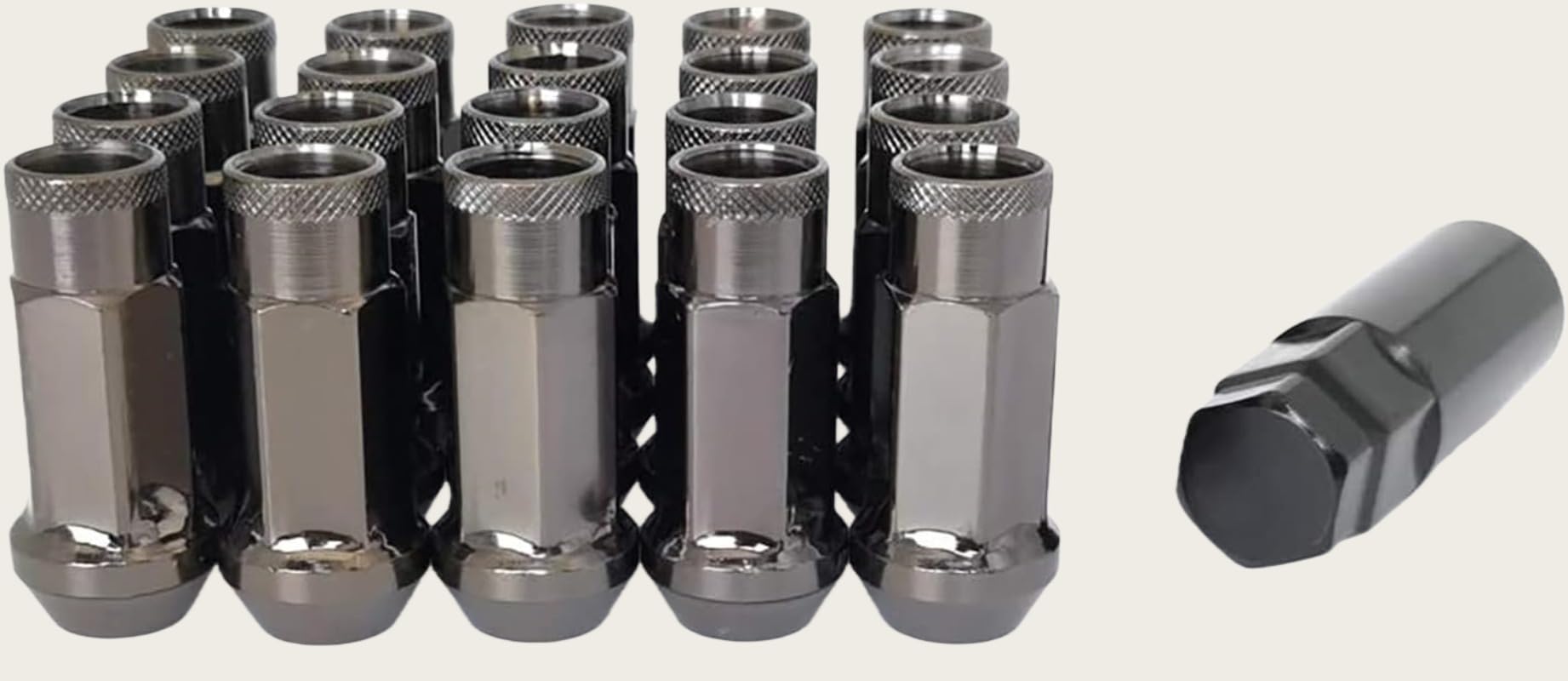 VoyageView Wheel Lug Nuts, Open End Lug Nuts Set Forged Lock Nuts Racing Nuts M12*1.5