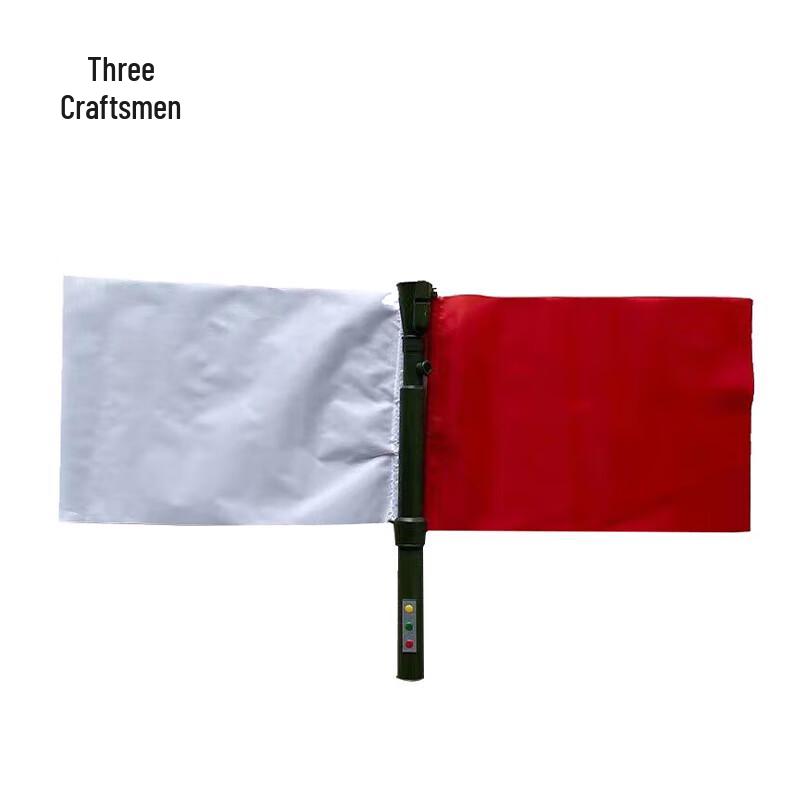 Red and White Hoisting Signal Flag with Base