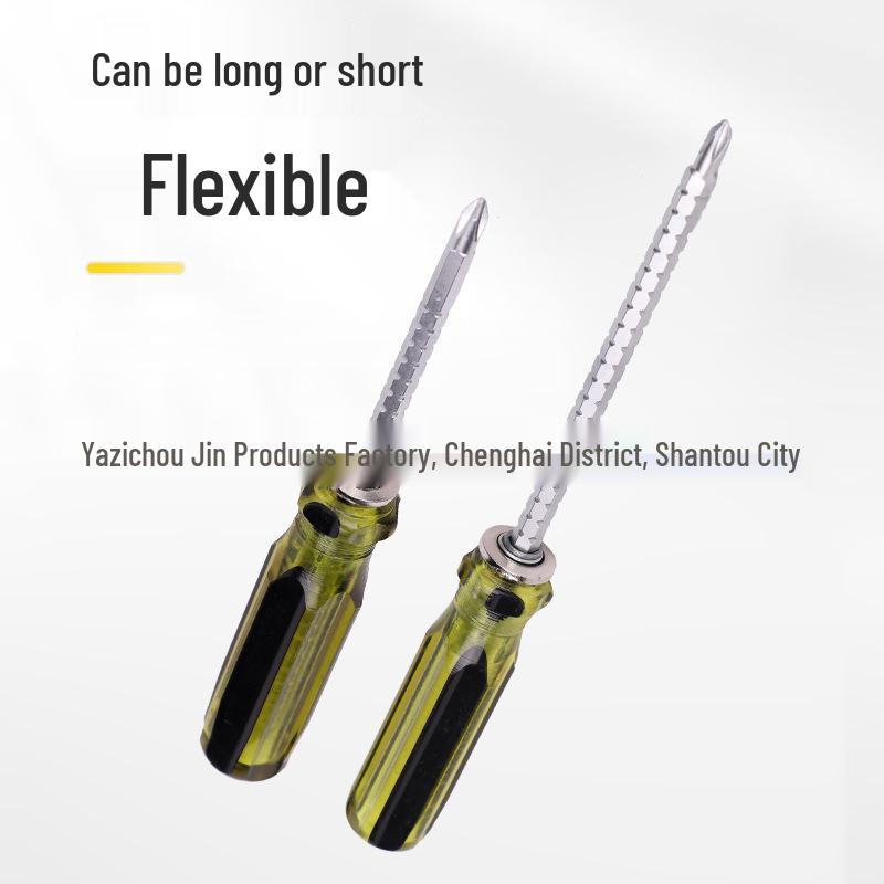 Multi-functional Telescopic Magnetic Crystal Handle Cross & Slotted Screwdriver