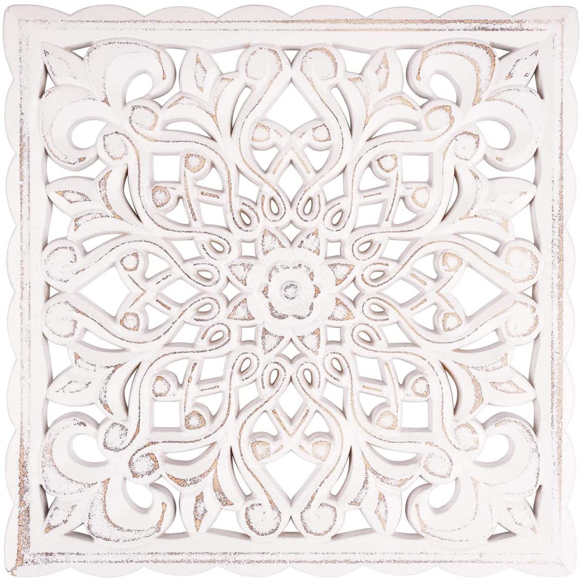 

Wooden Wall Decor Floral Hollow Carved Wall Panel Hanging Decor Rustic Wall Art Sculpture Home Wall OrnamentValentine s Day gift