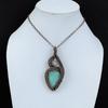 Amazonite Pendant Copper Wire Wrapped Pendant Moonstone Jewelry Handmade Designer Pendant Gemstone Pendant Copper Wire Jewelry Wedding Gift