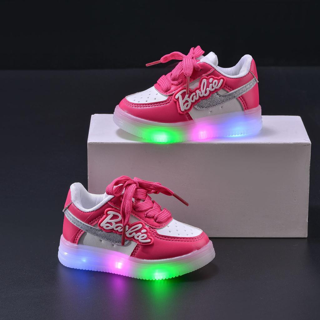Girls' Letter-light Board Shoes Spring Soft-soled Sneakers for Kids Boys' Casual Light Shoes
