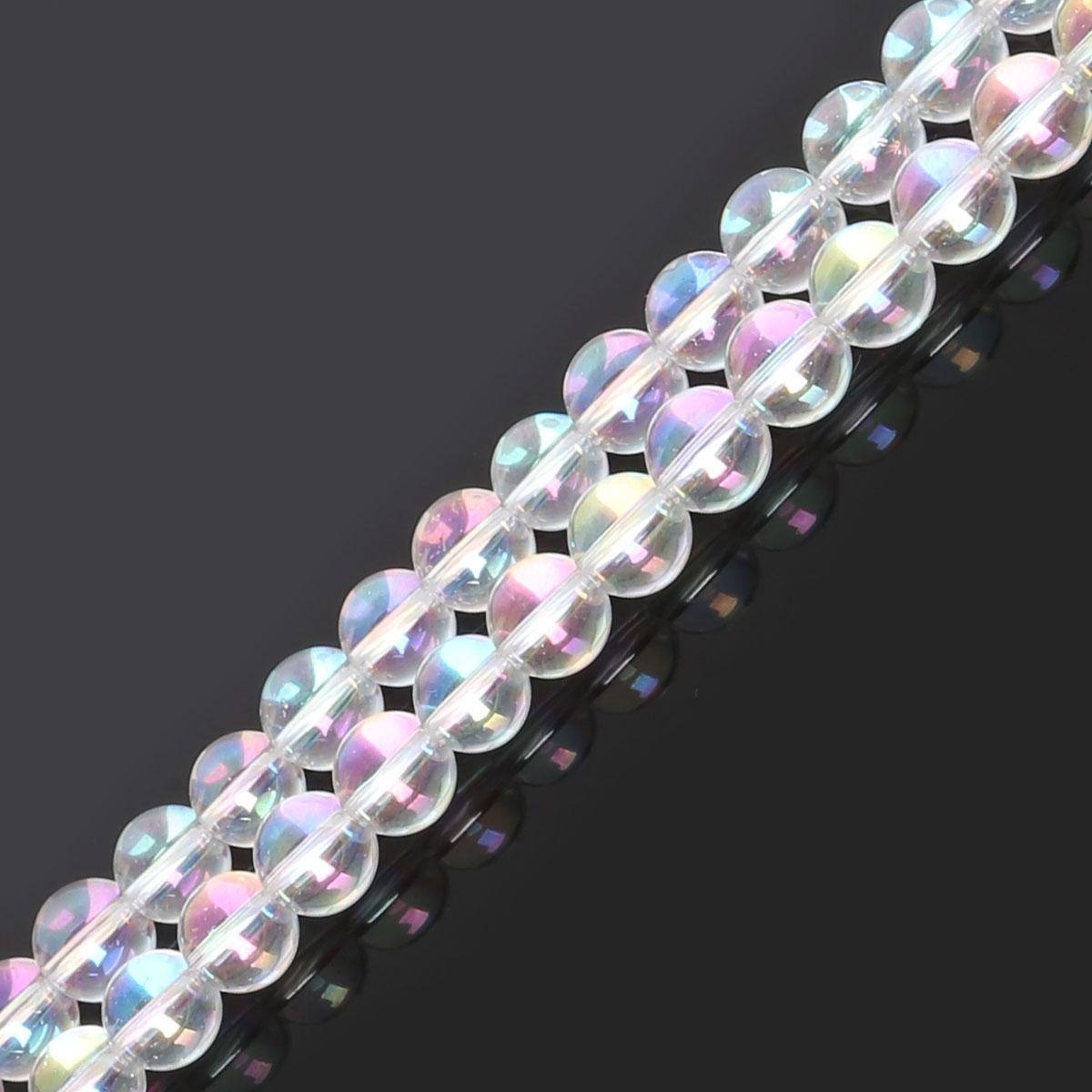 

38-95 шт стеклянные бусины круглые свободные бусины для изготовления ювелирных изделий DIY аксессуары 8mm 48pcs белый