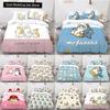 Cute Kitten Duvet Cover Pillow Case Mofusand Anime Shark Cat Bedding Set Single Double Queen Size Teen Gift Room Decor