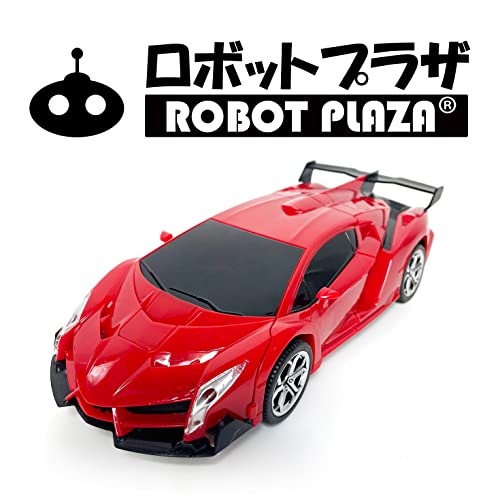 ROBOT PLAZA RC Car, Transforming Robot Toy, One-Button Transformation, Kids Toy, Birthday Gift (Sports Car)