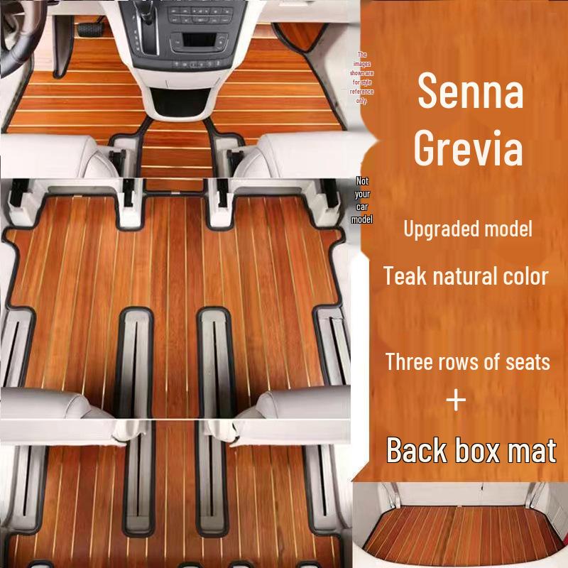 Custom Solid Wood Floor Mats for 2023 Toyota Sienna Hybrid Grandia