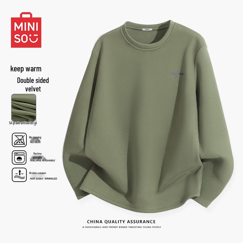 MINISO Men s Casual Thermal Long Sleeve T-Shirt 2XL