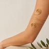 Adjustable Spiral Upper Arm Cuff Bracelet for Women, Boho Open Coil Arm Bangle Bracelet, Armband Jewelry for Festivals, Parties, Daily Wear
