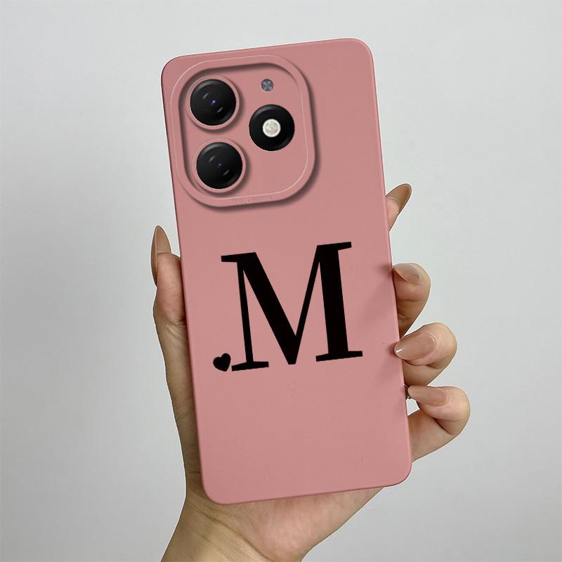 For Tecno Spark 20 Pro Case Tecno Spark 20 Phone Case Tecno Spark 20C BG7n BG7 KJ5 KJ6 Cute Initial Letters Matte TPU Soft Cover
