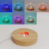 USB Oak Crystal Night Light with Glowing Base