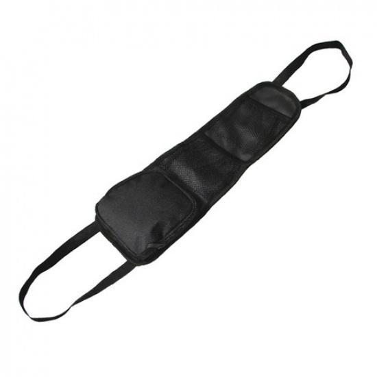 Portable 2 Mesh Pocket Oxford Cloth Auto Car Seat Side Back Black Storage Bag G