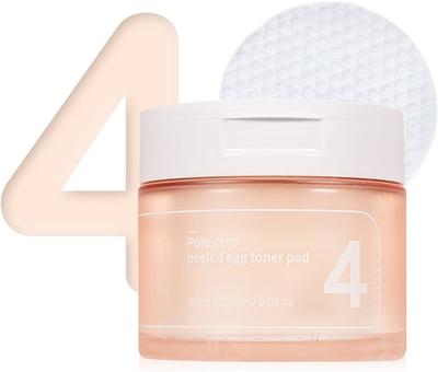 No.4 Pore Zero Peeled Egg Toner Pad, Moisturizing, KBeauty, Korean Cosmetics, Sample