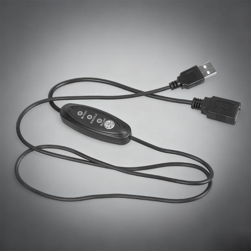 3 Speed Adjustable USB Fan Speed Controller Extension Cable Compatibles 5V Devices 3A 1Meter
