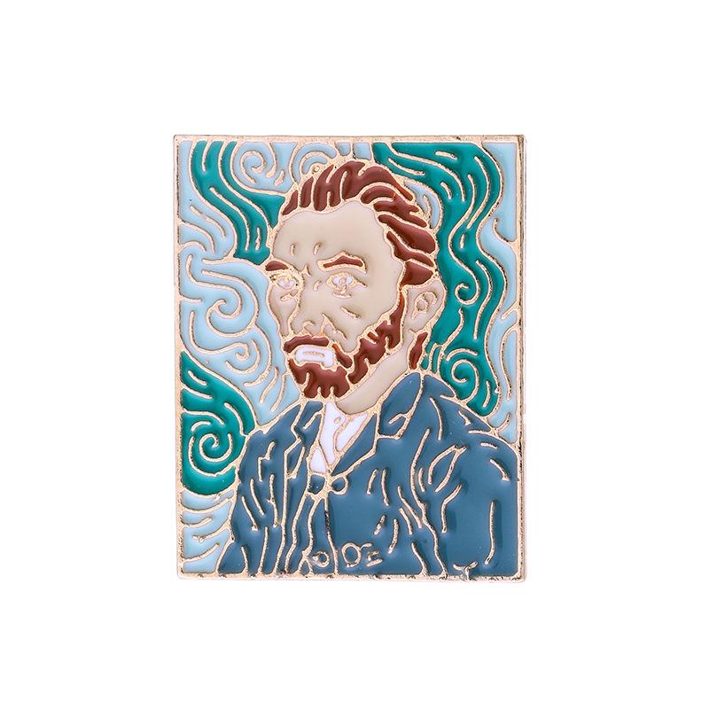 Spilla in Metallo Notte Stellata di Van Gogh – Spilla da Giacca Ispirata all'Arte