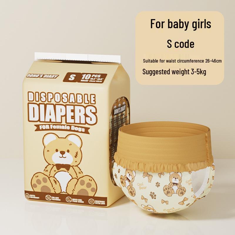 Pet Joy Disposable Dog Diapers - Color-Changing Sanitary Pants for Female and Male Dogs