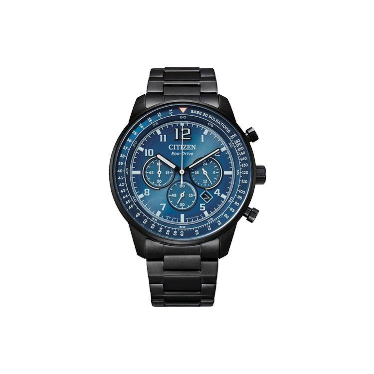 Citizen Eco-Drive Series FF Calendar Display Waterproof Casual Daily Solar Quartz Movement Stainless Steel Strap Men watches Blue CA4505-80L CA4505-80L