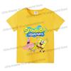 SpongeBobs Cartoon Tshirt for Children Cotton Soft Tee Boys Girls Tops Colorful Clothing Anime Printed Clothes Birthday Gift