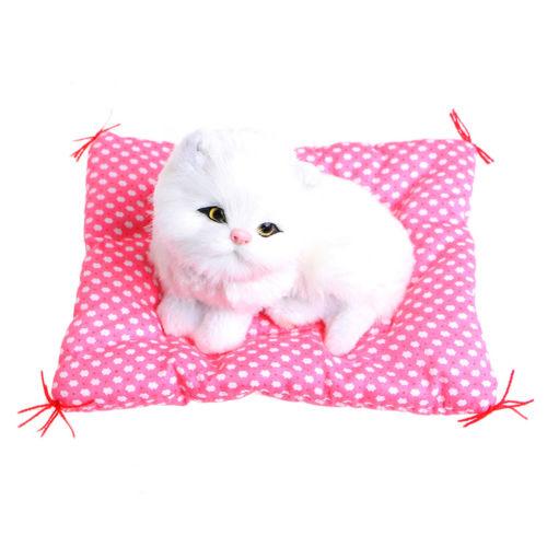 

Плюшевая игрушка мягкая милая спящая кошка нажми симуляция звук животное подарок для детей кукла 7#