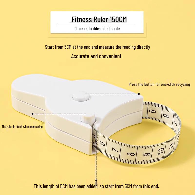 

Automatic Retractable Tape Measure for Leg Circumference with Handle and Buckle