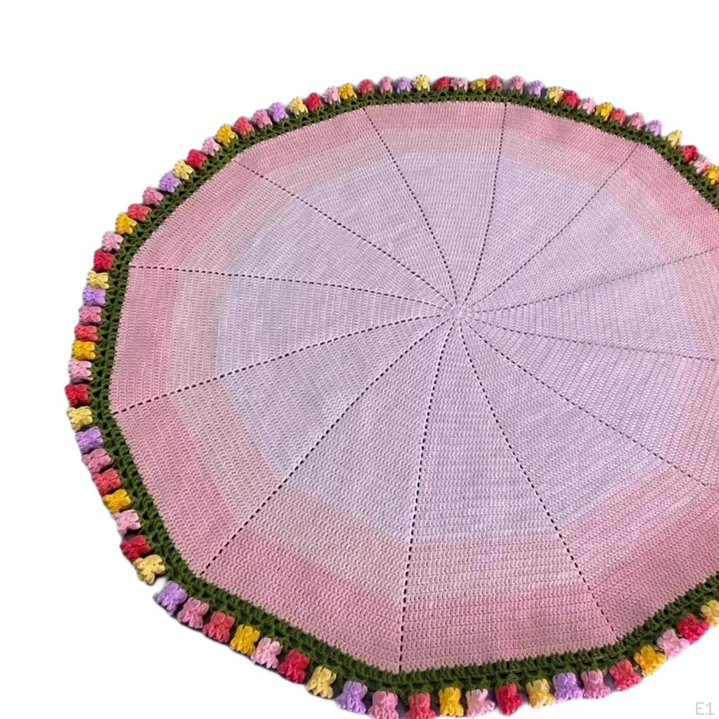 Flower Blanket Crochet Kit Elegant Gift DIY for Starter Enthusiast Beginners Style A