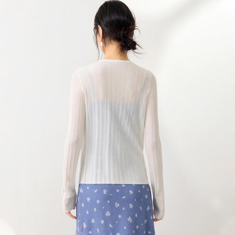 Women's V-Neck Ribbed Knit Cardigan