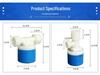 Fully Automatic Blue & White Plastic Water Level Control Valve with 4-Point Side Inlet for Water Tanks