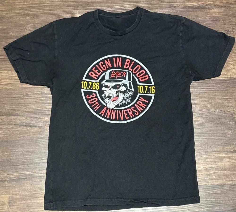 SLAYER Reign in Blood 30th Anniversary T-Shirt Size S-5XL Reprint Comfort Colors Unisex T-Shirt S