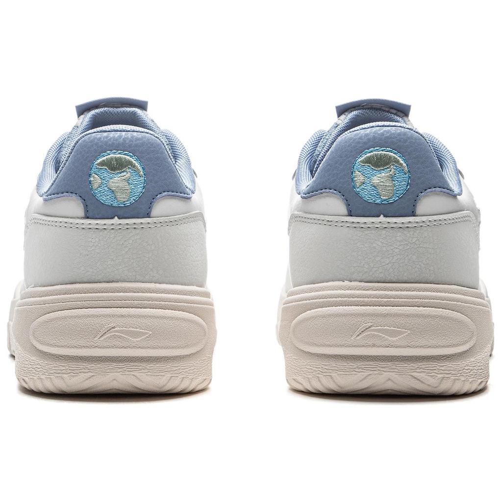 New LiNing Anti Slip Wear Resistant Low Top Casual Shoes Men's White Gray Blue AGCU581-1