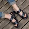 Kuskinnssandaler herresandaler ekte skinn sommerpustende sandaler Sklisikker strandsko sandaler for menn