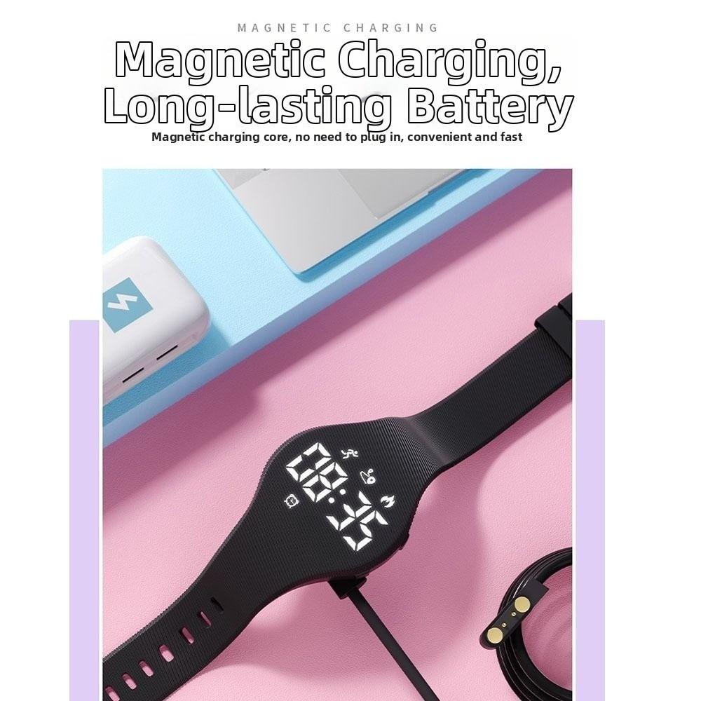 LED Digital Vibrating Alarm Clock Waterproof Electronic Watch Fashion Silent Wristband  Teenager