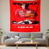 Senna Formula One Driver Helmet Car Racing Red Patterned tapestry for bedroom and living room home decor sofas