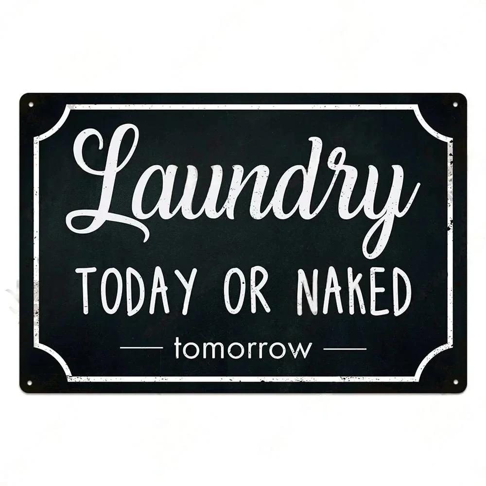 Laundry Room Billboard Vintage Metal Tin Sign Decor Funny Poster Plate Rust Decorative Plaque Tinplate Dry Clean Store Signs