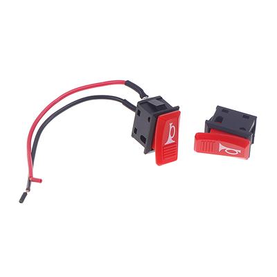 5 Stück Hupe Schalter Auto Knopf E-Bike Motorrad Hupe Universell Momentan Druck Schalter Wippschalter Kunststoff 2 Pin Selbstrückstellend Rot
