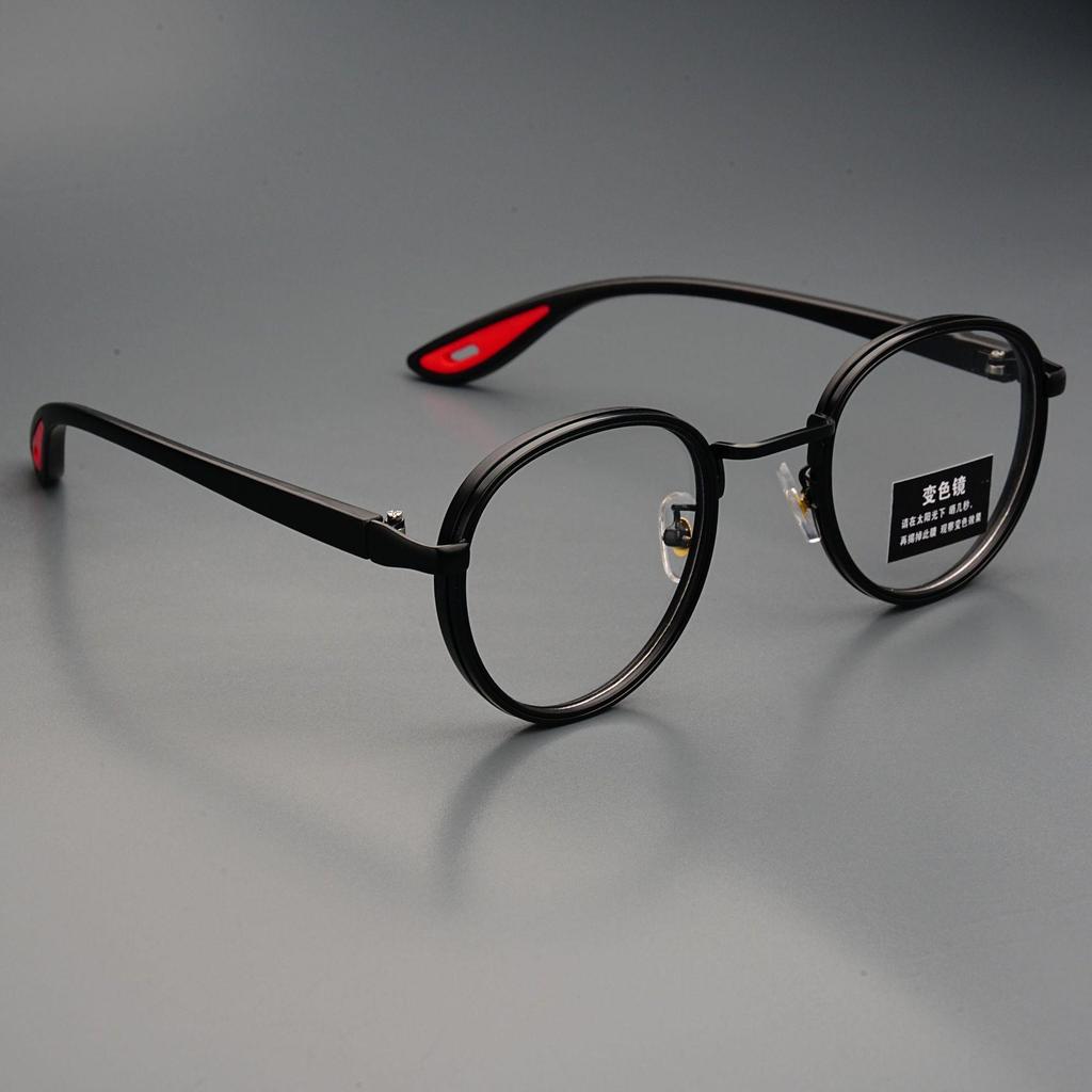 2025 TikTok Trending Color-Changing Glasses with High-Quality Tortoiseshell Frame and White-to-Gray Lenses