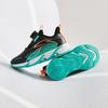Anta Kids Synthetic Leather Trendy Versatile Lightweight Shock Absorbing Low Top Running Shoes Kids Sneakers Black Green Orange A12439912N-1
