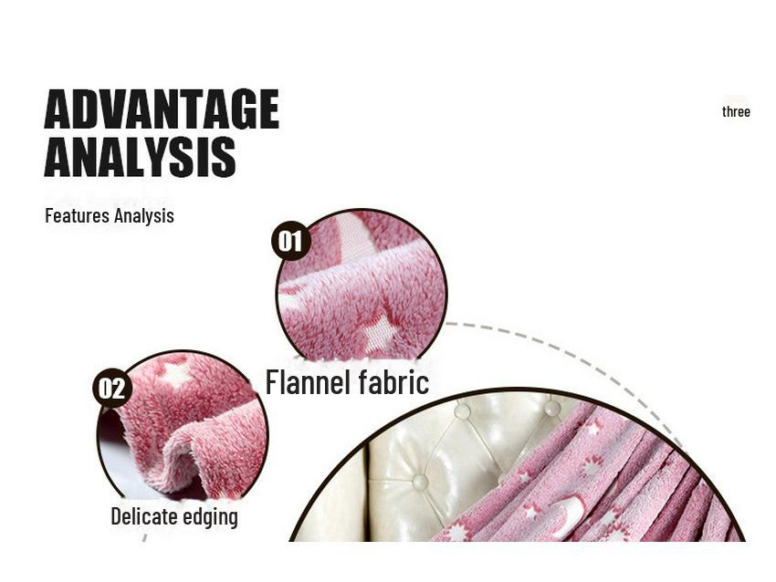 Double-Sided Flannel Luminous Air Conditioning Blanket