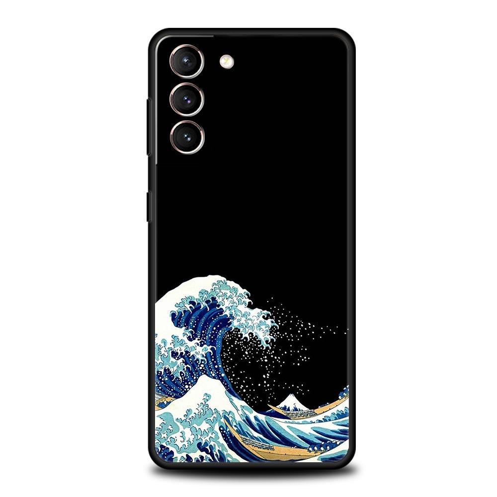 Phone Case For Samsung Galaxy S24 S23 Ultra S22 S21 S20 FE 5G S10 S10E S9 Plus S8 Soft Cover Japan The Great Wave Of Kanagawa