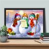 Full Square Round Diamond Painting Snowman Diamond Embroidery Mosaic Cartoon Christmas Decorations For Home