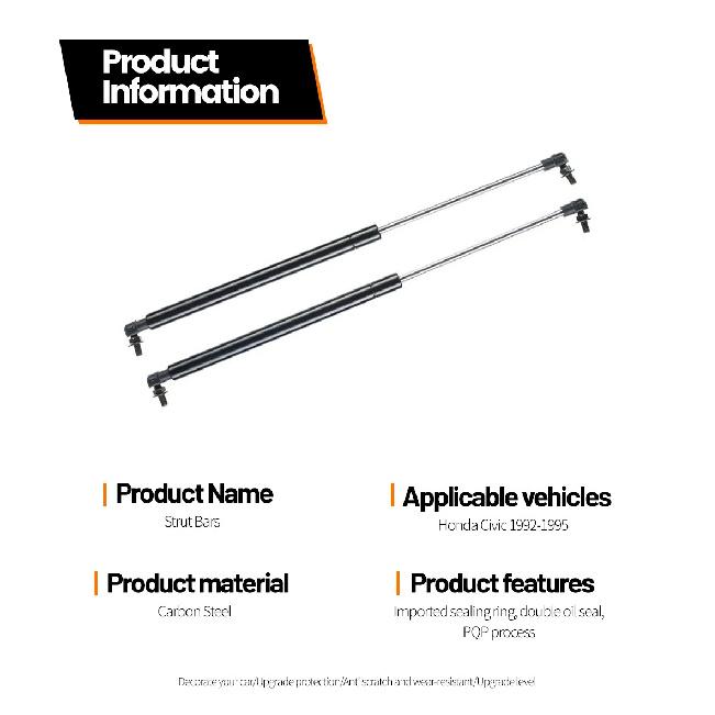 Rear Trunk Tailgate Strut For Honda Civic Hatchback 1992-1995 2pcs Boot Lift Support Bars Gas Spring Dampers Rod 74820SR3003
