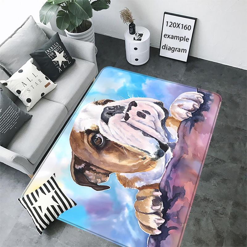 Door Mats Interior Foot Rug English Bulldog Welcome Floor Mat for Entryway Soft Hallway Carpet Kitchen Rugs Fluffy Home Decor