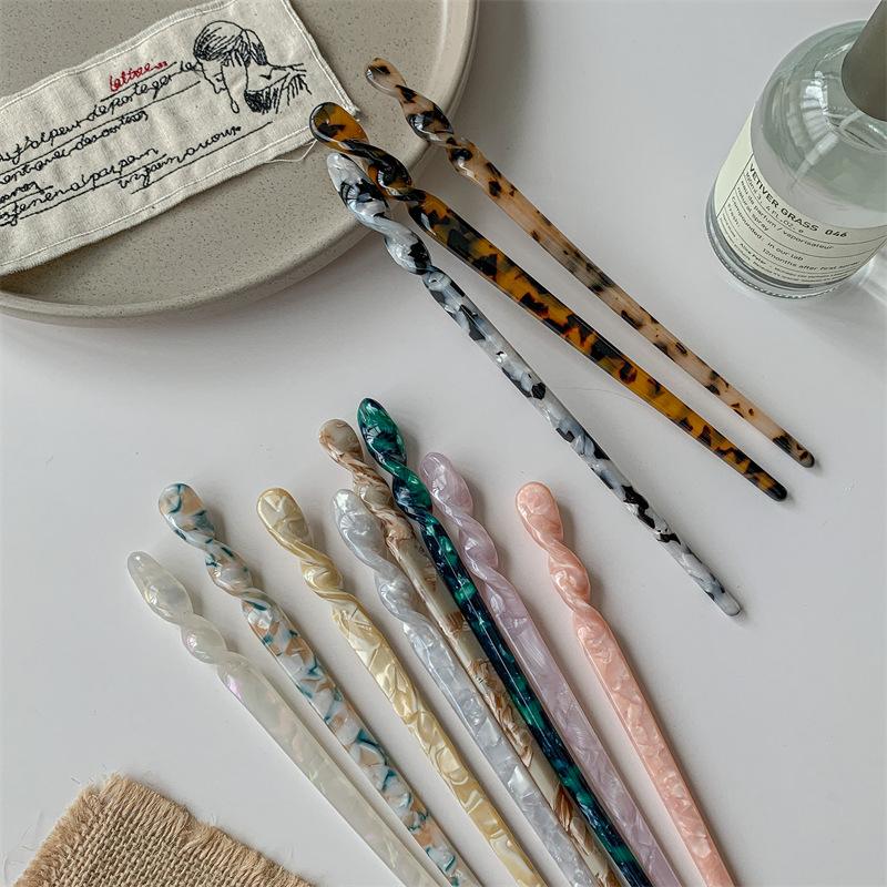 Chinese-Style Acetate Simple Everyday Hairpin For Women Ancient-Style Hair Accessory