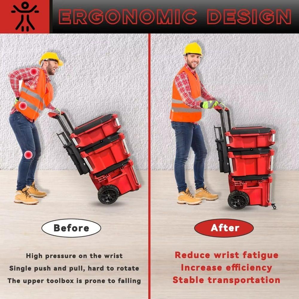 Collapsible Design Toolbox Casters Stainless Steel Rolling Toolbox Caster Toolbox Mobility